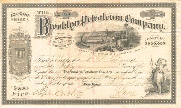 Brooklyn Petroleum Company - Stock Certificate
